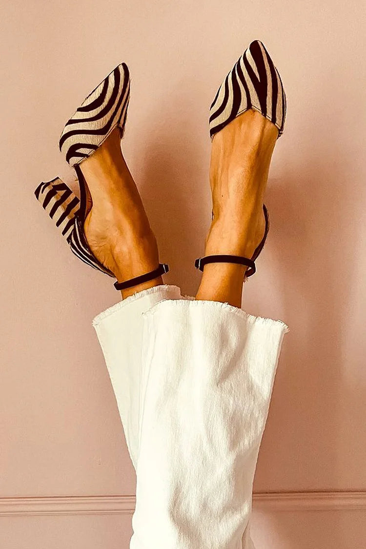 Selene | Zebra Couture Pumps