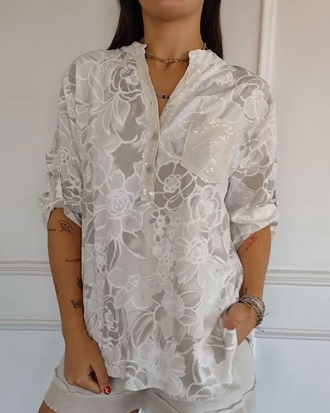 Camila | Elegant Blus med Ficka
