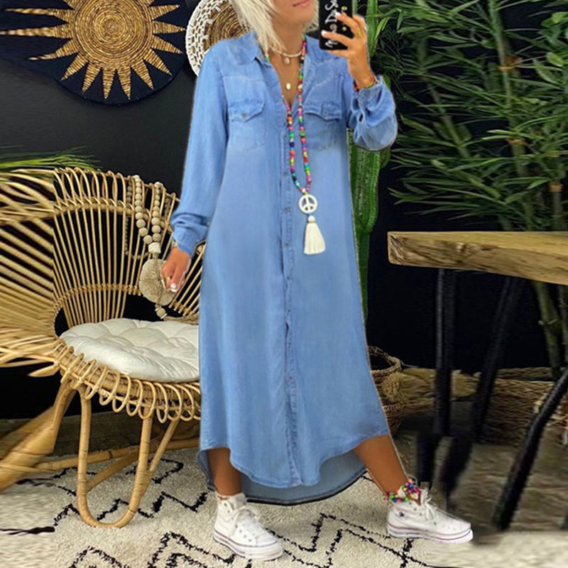 Adeline | Denim Skjortklänning