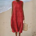 TERESA™ | ELEGANT MIDI-KLÄNNING | RÖD