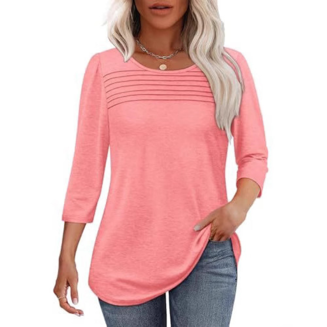ALLISON | Casual Plisserad Vårtop