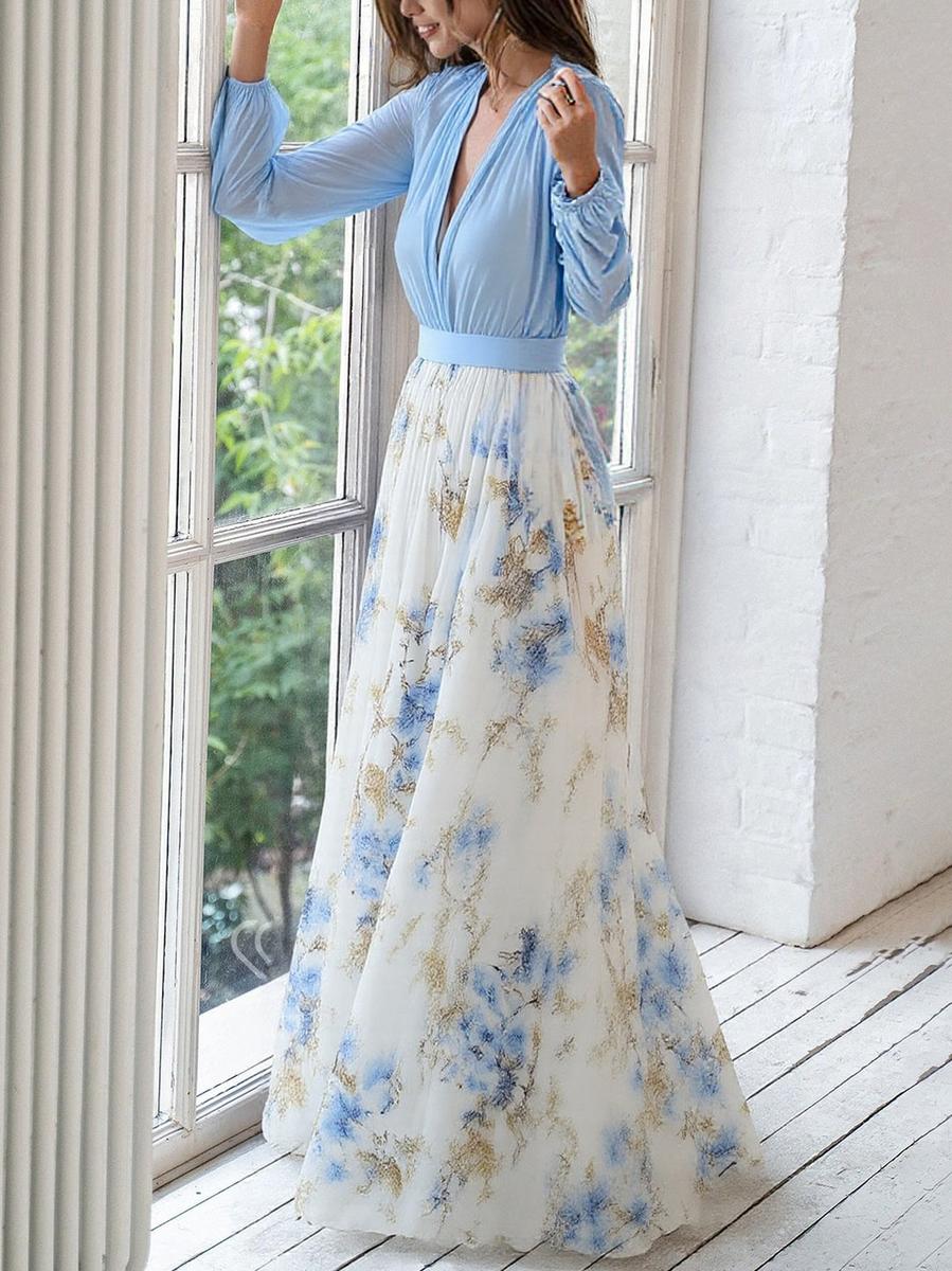 Maxiklänning med blommor Pénélope | Evig Elegans från Maison Claire och Sylvie