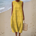 TERESA™ | ELEGANT MIDI-KLÄNNING | GUL