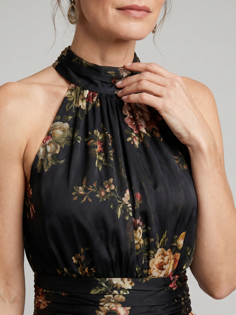 Sior™ Floral Halterneck Midi Klänning