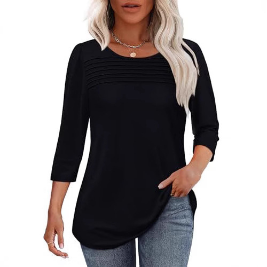 ALLISON | Casual Plisserad Vårtop