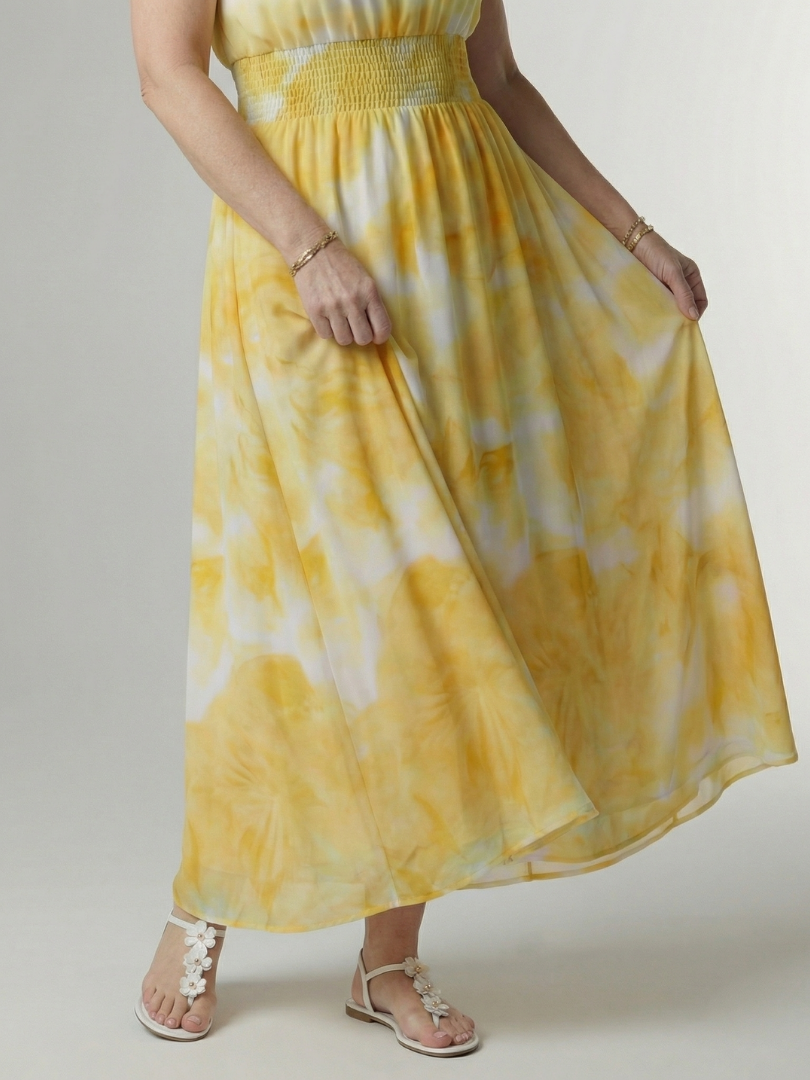 Sylin™ Samlad Halter Midi Klänning
