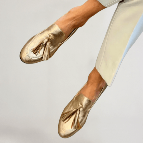 Vittoria | Kvinnors Guld Loafers