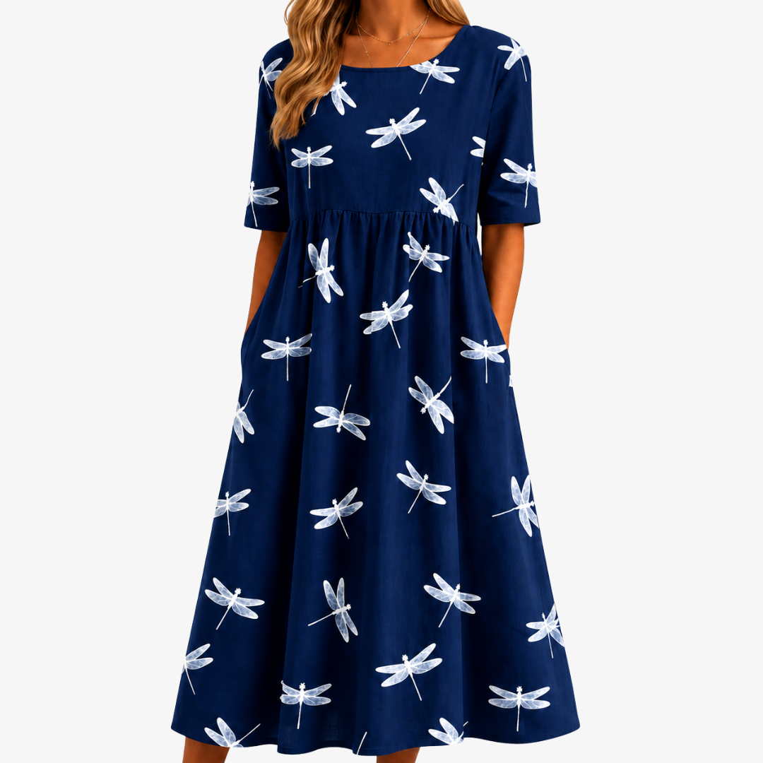 Dragonfly Breeze Pocket Midi Klänning