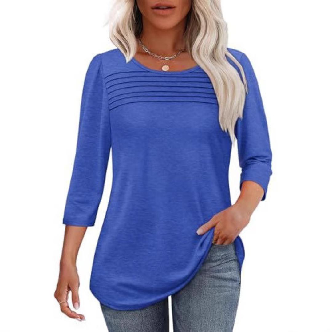 ALLISON | Casual Plisserad Vårtop