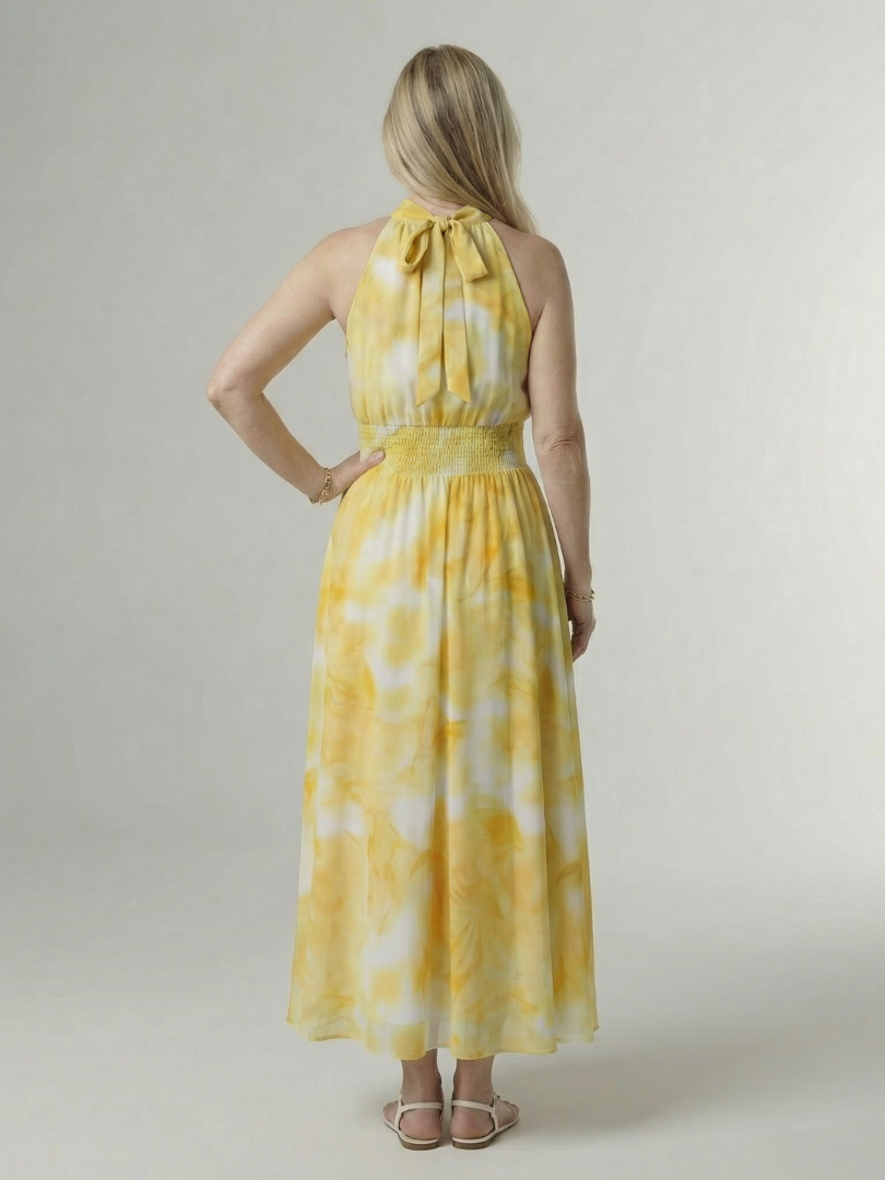 Sylin™ Samlad Halter Midi Klänning