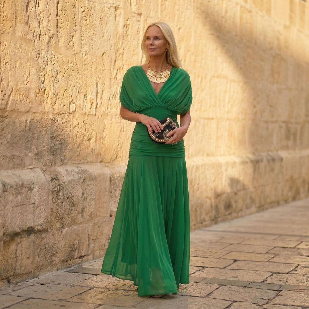 Sienna | Elegant Grön Klänning