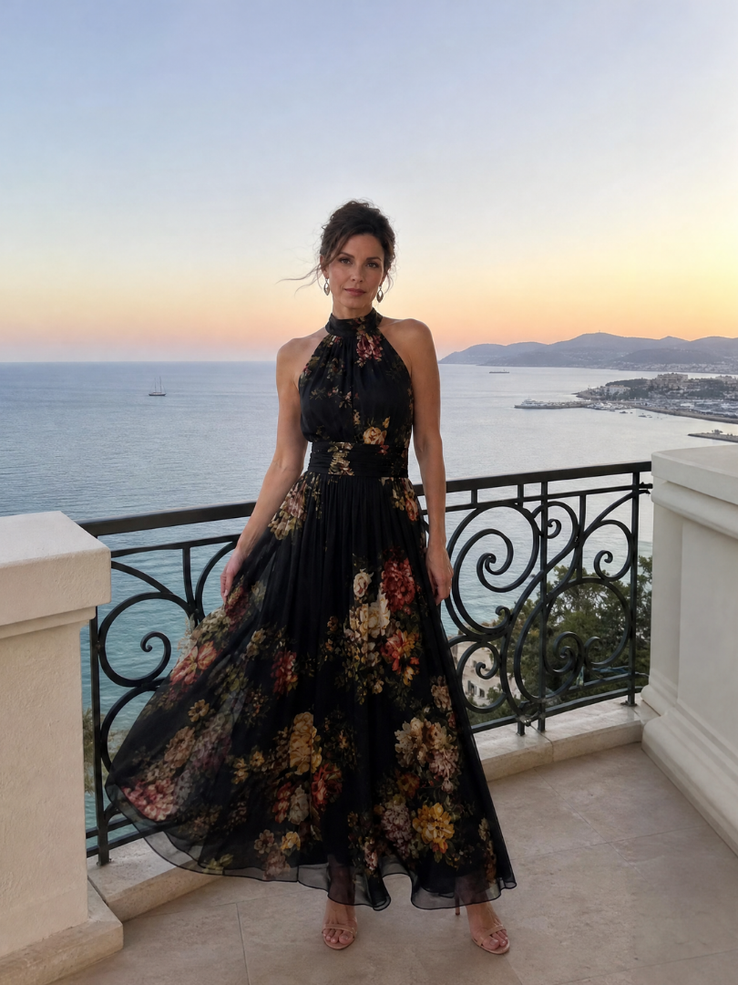 Sior™ Floral Halterneck Midi Klänning
