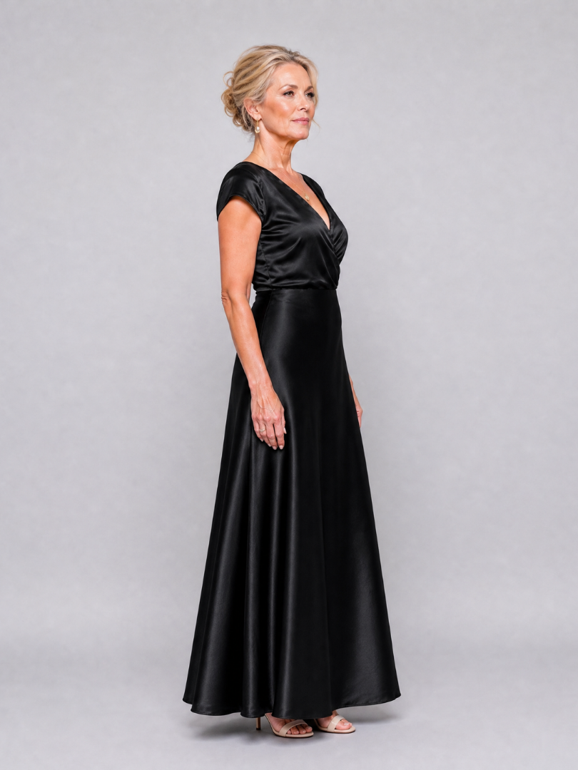 Samouse™ Cap Sleeve Wrap Bodice Maxiklänning
