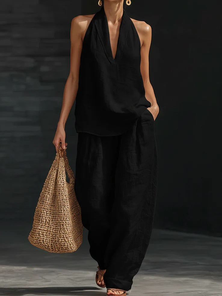 Zoë™ – Ensemble sans manches et pantalon large