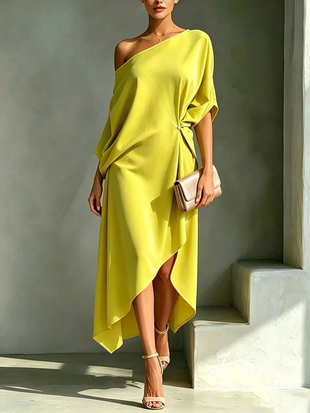 Camila – Robe élégante asymétrique
