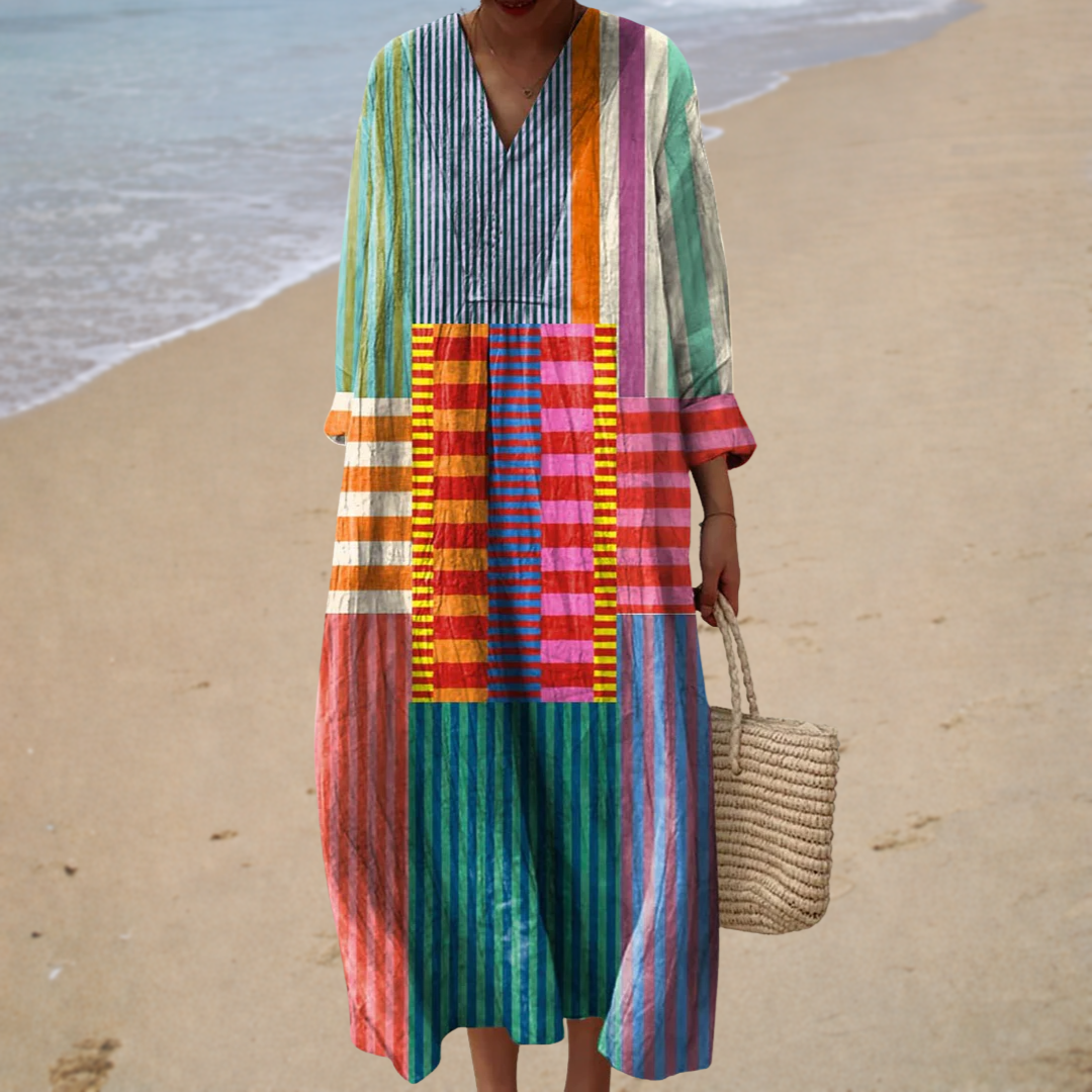 Frida | Robe Colorblock Artistique