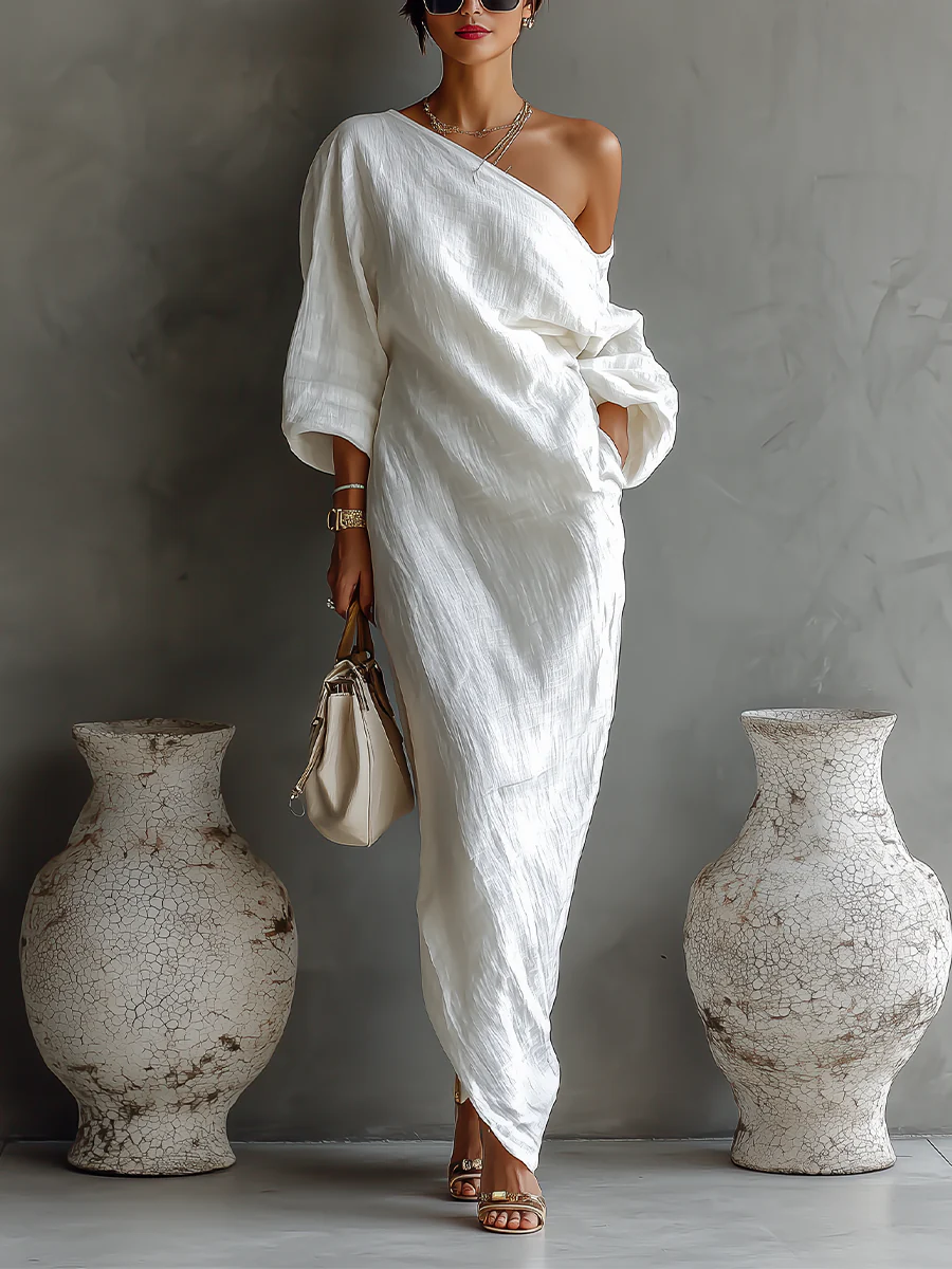 Elise™ | Asymmetrisk och elegant maxiklänning
