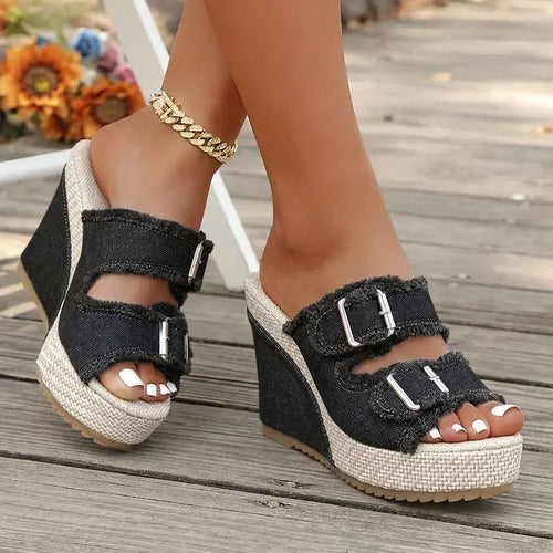 Atelier | Fransad Kant Wedge Sandaler