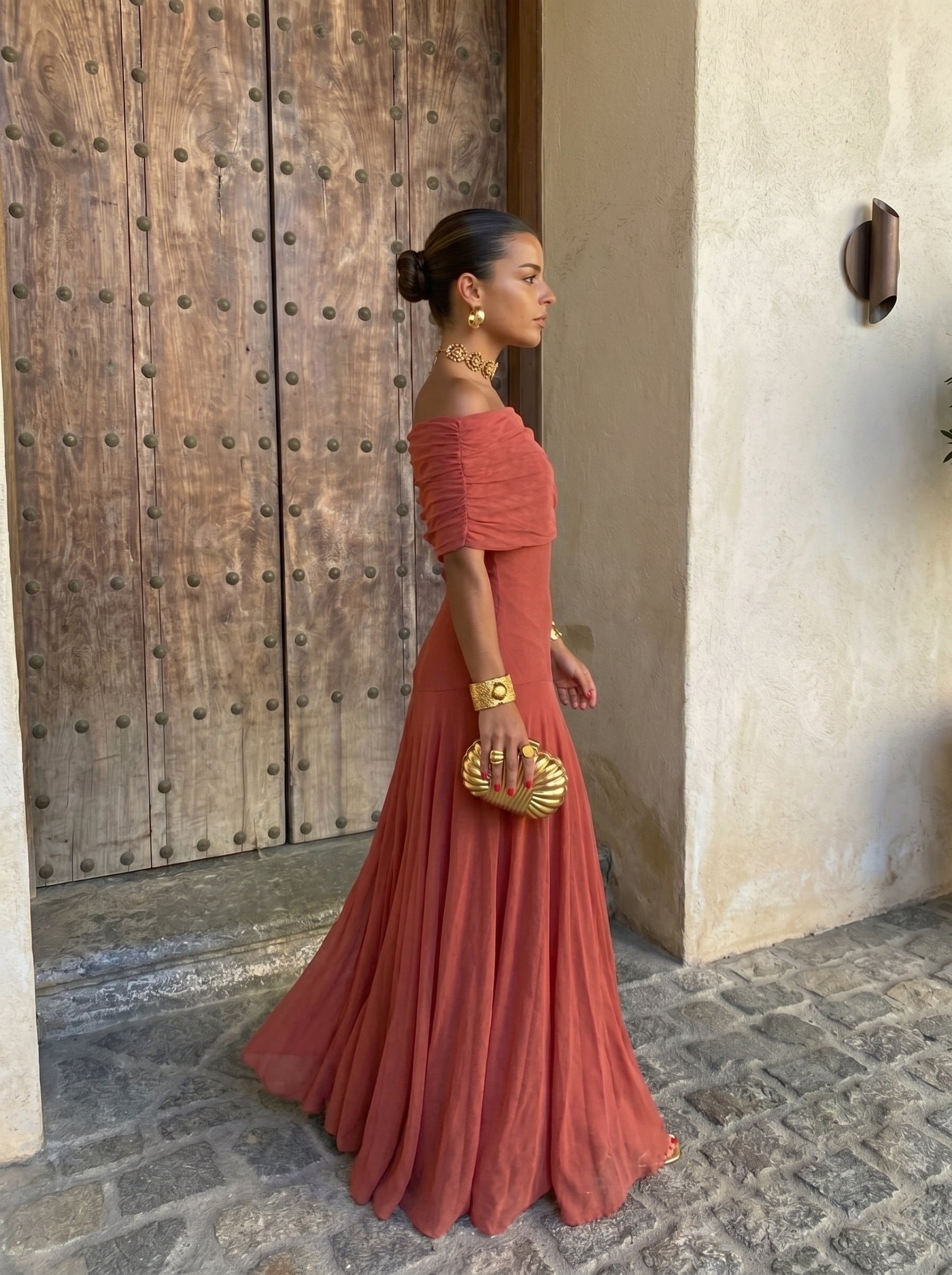 Elegant Klänning Simba i Silketyll - Maison Claire och Sylvie