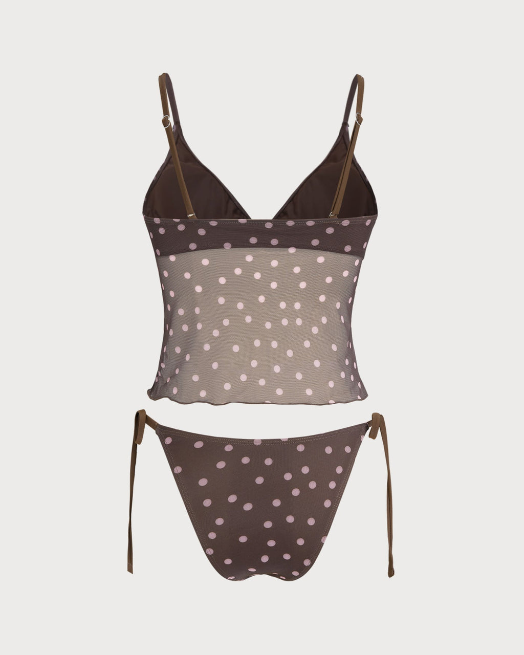Kaffe V-Hals Polka Dot Tankini Set
