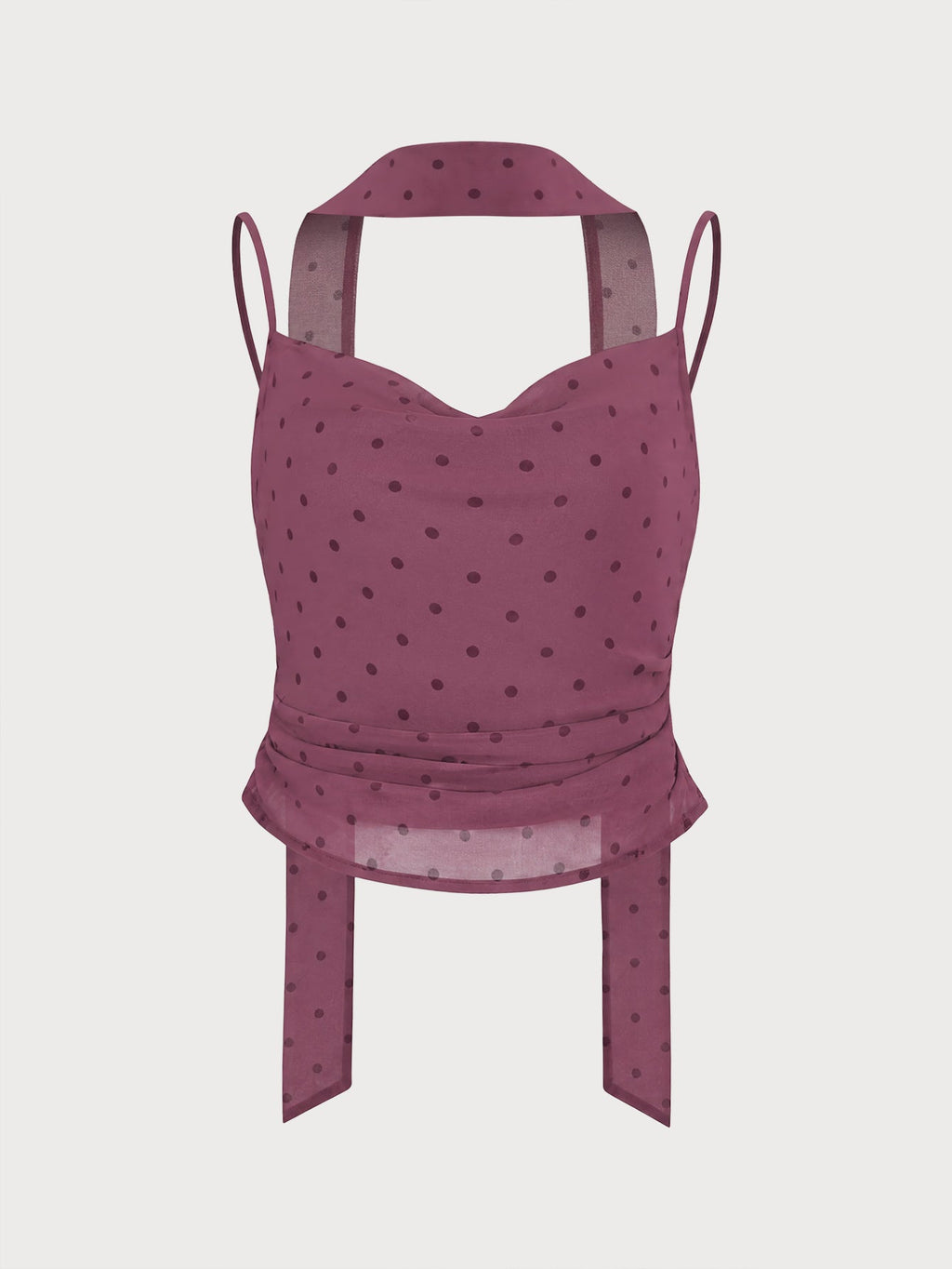 Lila Prickig Chiffon Cami Top