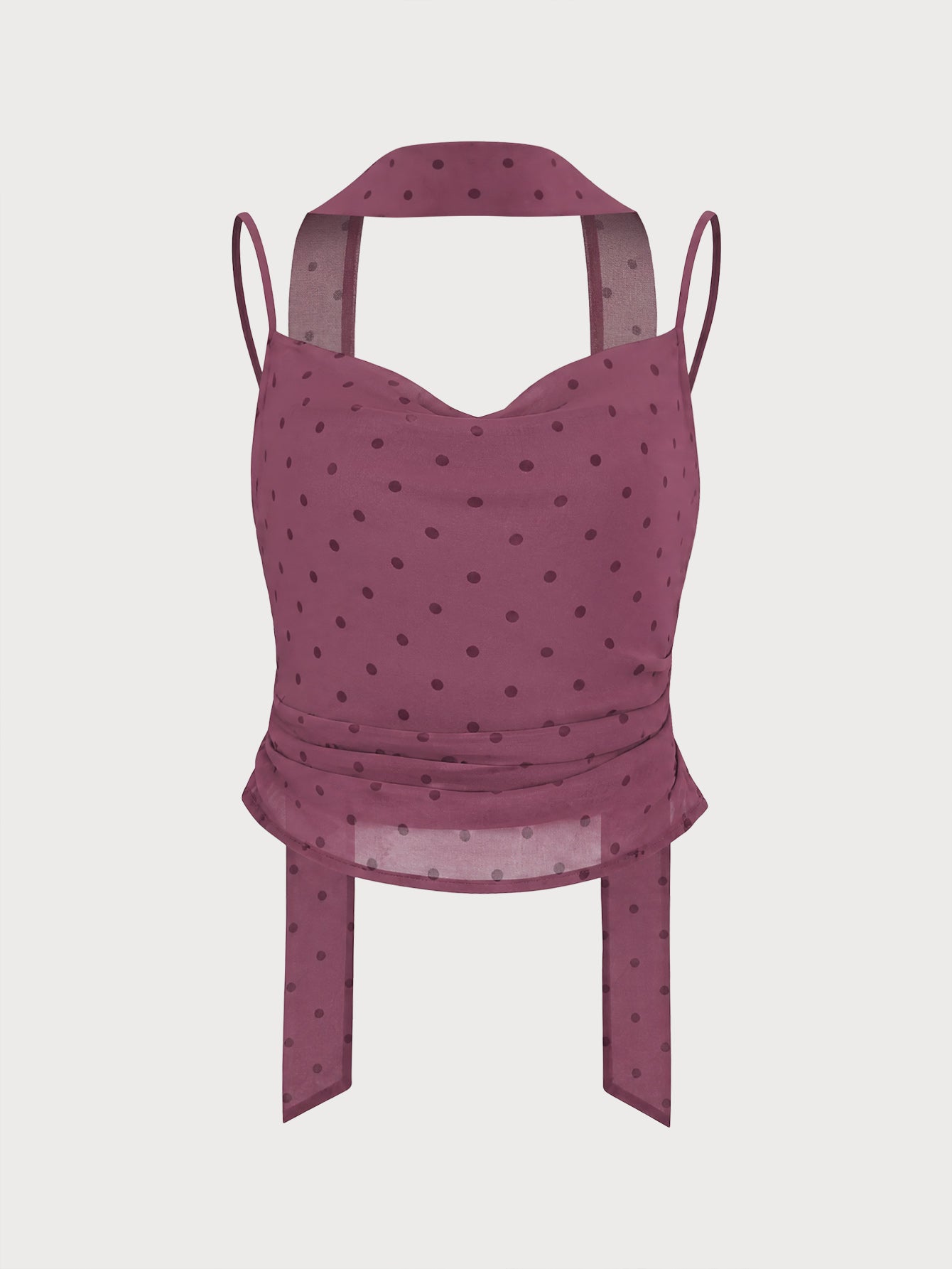 Lila Prickig Chiffon Cami Top