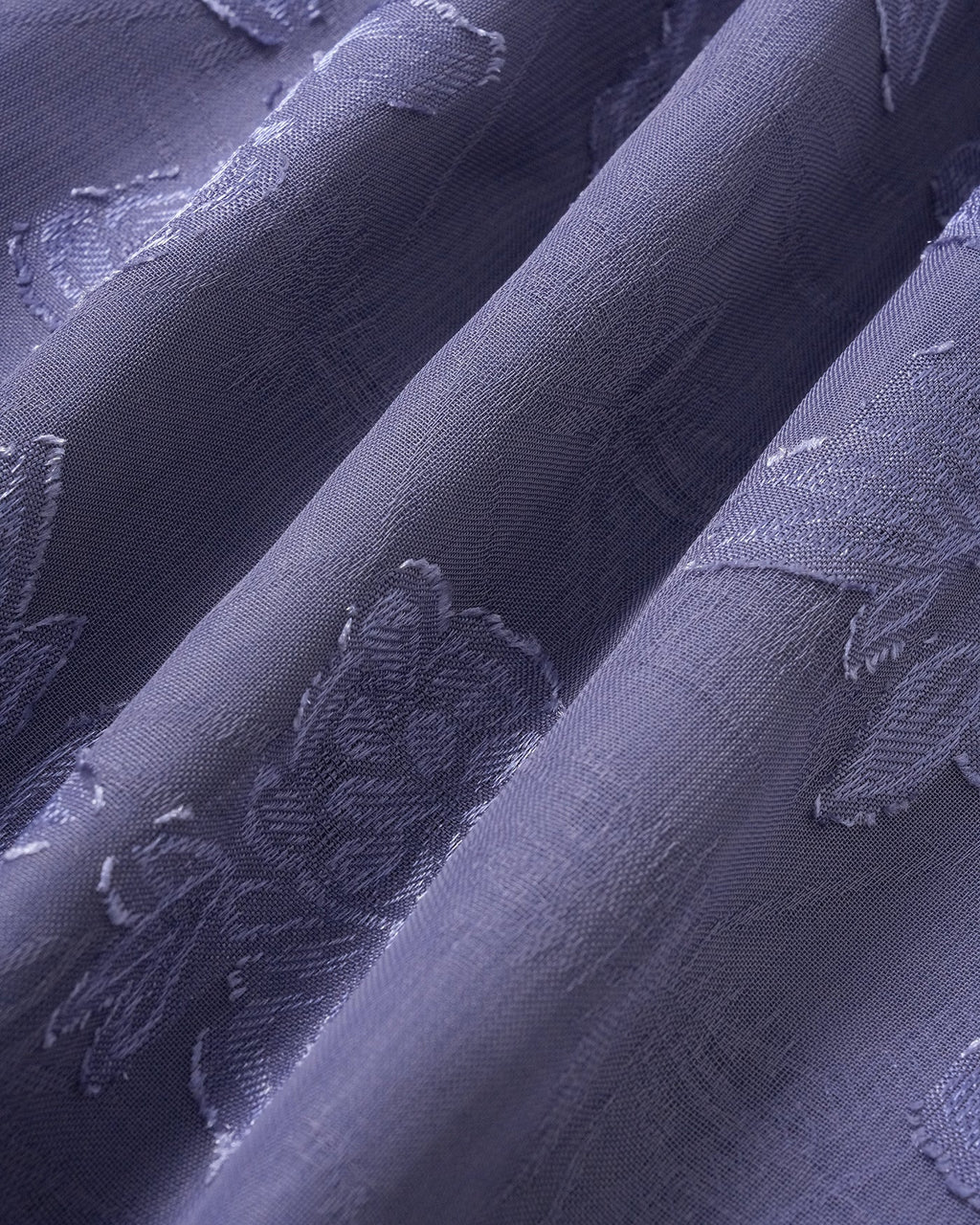 Blå Jacquard Slip Maxi Klänning