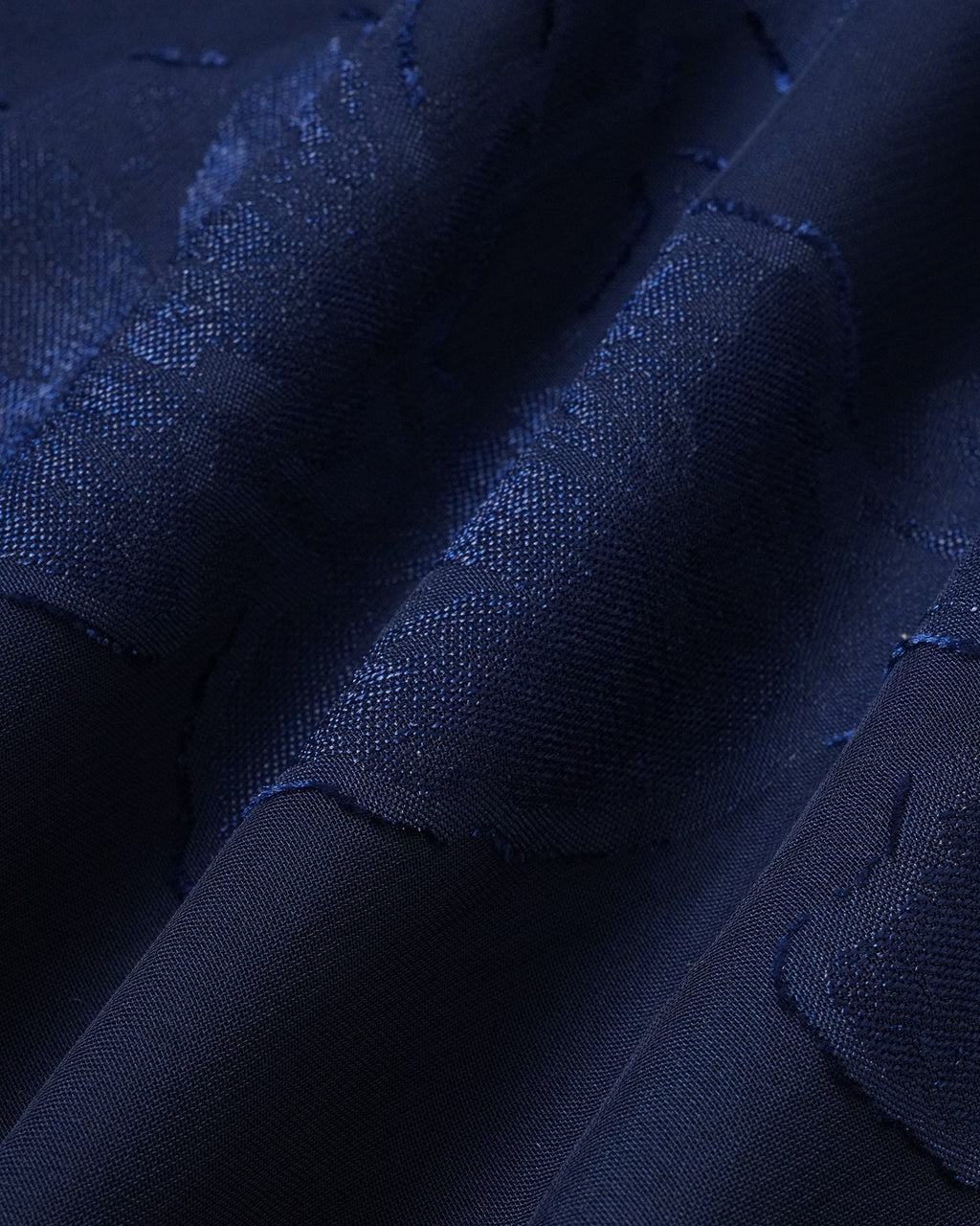 Marinblå Jacquard Slip Maxi Klänning