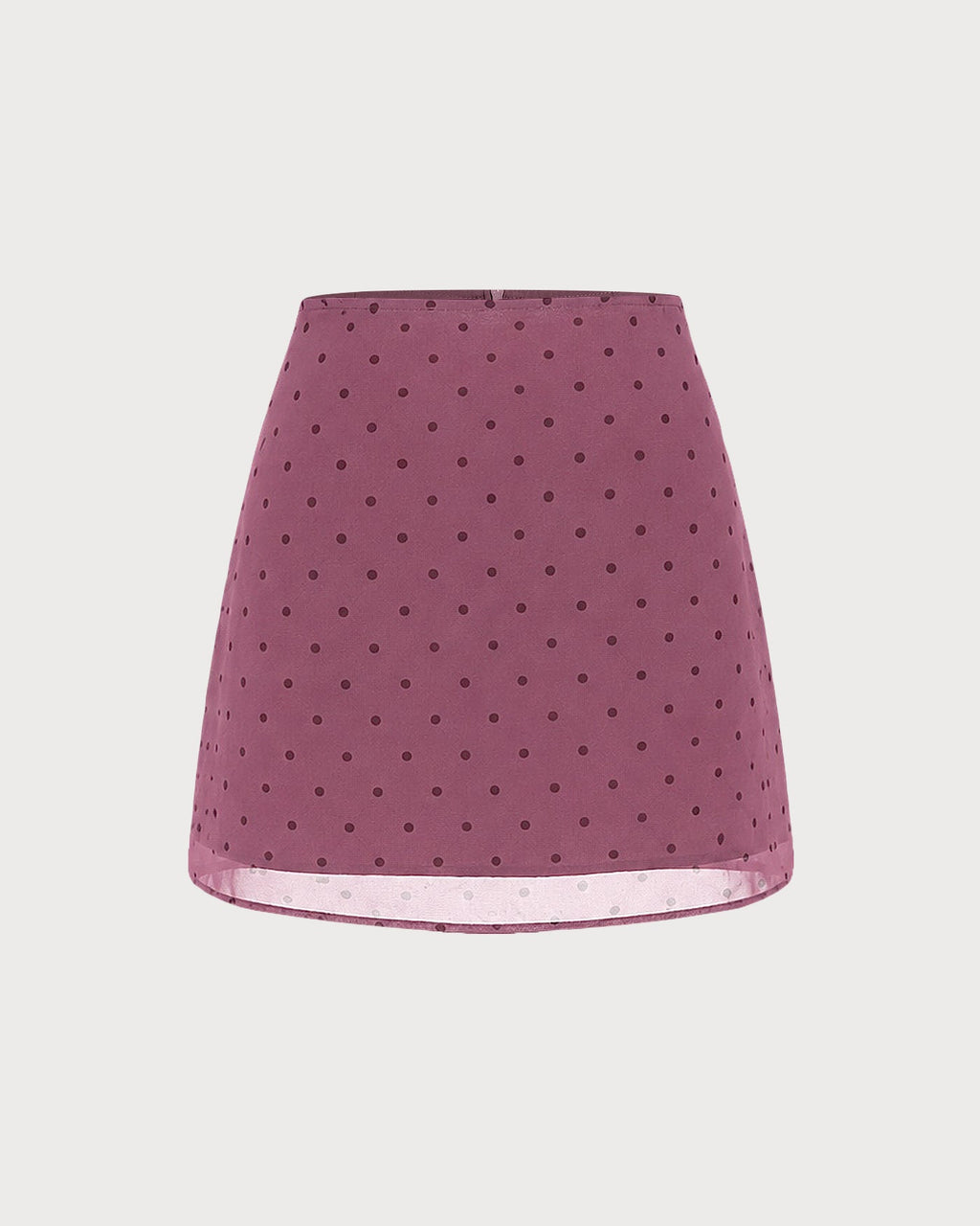 Lila Prickig Chiffong Minikjol